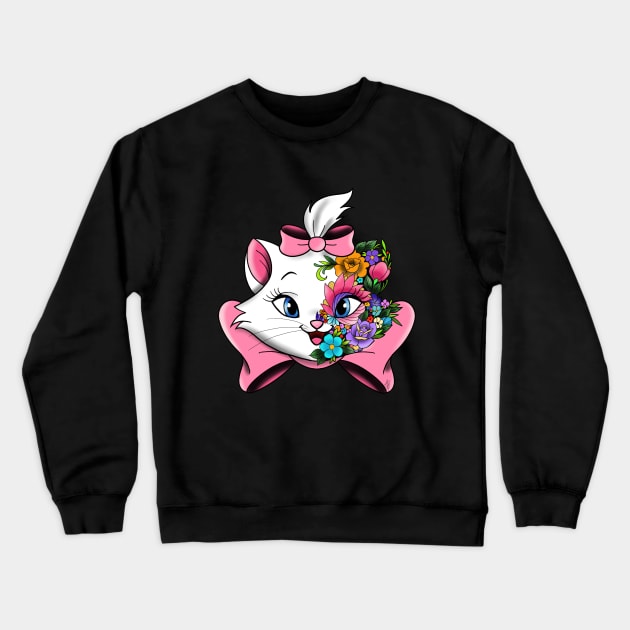 Flower Marie Crewneck Sweatshirt by Jurassic Ink